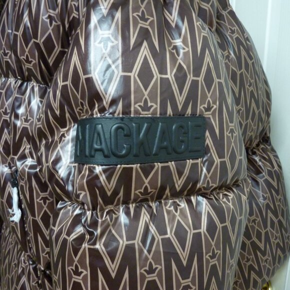Mackage Mylah Monogram Brown 800+ Puffer Down Jacket - Picture 12 of 16